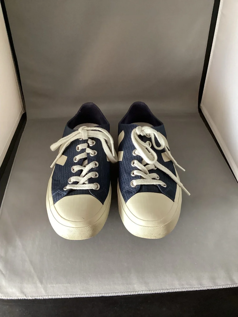 Veja Navy Wata ll low top canvas sneakers